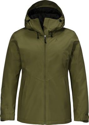 Grüne Damenjacke mit Kapuze und Reißverschluss. Grüne Damenjacke mit Kapuze und Reißverschluss.