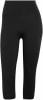 Schwarze Damenleggings mit Tasche und hohem Bund.