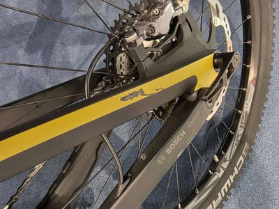 Abgebrochenes Schaltwerk am E-Bike mit Bosch Antrieb. Abgebrochenes Schaltwerk am E-Bike mit Bosch Antrieb.