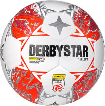 Derbystar Fußball mit Raubvogel-Design und Bundesliga-Logo.