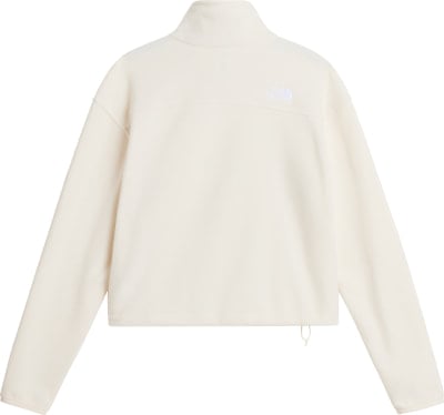 Cremefarbener Polar-Pullover mit langen Ärmeln und hohem Kragen. Cremefarbener Polar-Pullover mit langen Ärmeln und hohem Kragen.