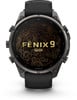 Garmin Fenix 9 Pro Uhr mit topografischer Karte auf dem Zifferblatt.