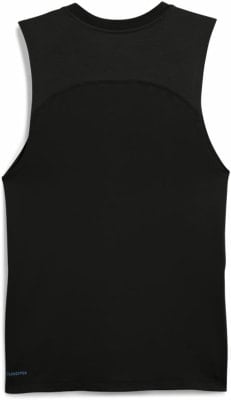 Schwarzes Herren-Tanktop mit Rundhalsausschnitt und nahtlosen Trägern. Schwarzes Herren-Tanktop mit Rundhalsausschnitt und nahtlosen Trägern.