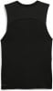Schwarzes Herren-Tanktop mit Rundhalsausschnitt und nahtlosen Trägern.