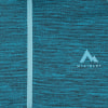 Blaues meliertes Textil mit Logo und Reißverschluss