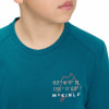 Kinder-T-Shirt mit Druck von geografischen Koordinaten und McKinley-Logo.
