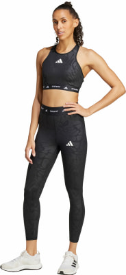 adidas TECHFIT Medium-Support High-Neck Print Sport-BH