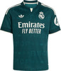 Grünes Real Madrid Fußballtrikot mit Adidas-Logo und Emirates-Sponsor.