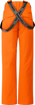 Orange Hose mit Hosenträgern mit Markenlogo Orange Hose mit Hosenträgern mit Markenlogo