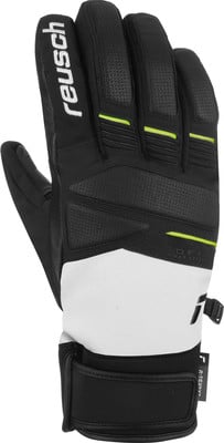 Reusch Skihandschuhe in Schwarz-Weiß mit Reusch-Logo und R-TEX-Technologie. Reusch Skihandschuhe in Schwarz-Weiß mit Reusch-Logo und R-TEX-Technologie.