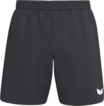 Schwarze Sporthose mit weißem Logo am rechten Bein.