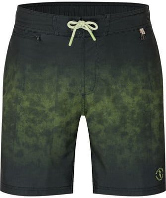 Herren-Shorts in Dunkelgrün mit Farbverlauf und hellgrünem Kordelzug. Herren-Shorts in Dunkelgrün mit Farbverlauf und hellgrünem Kordelzug.