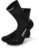 Schwarze Socken mit neongrünem Logo und Schriftzug RX300.