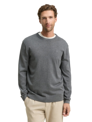 Tom Tailor Basic Crewneck férfi pulóver