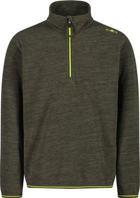 Grüner Herrenpullover mit kurzem Reißverschluss und CMP-Logo auf der Schulter. Grüner Herrenpullover mit kurzem Reißverschluss und CMP-Logo auf der Schulter.