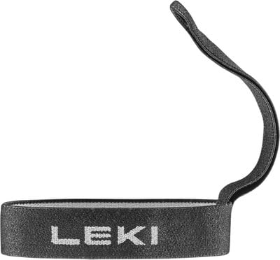 Schwarzer Gurt mit LEKI-Logo und Handschlaufe. Schwarzer Gurt mit LEKI-Logo und Handschlaufe.