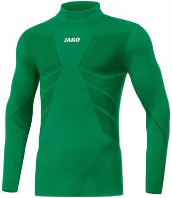 Grünes Langarmshirt mit hohem Kragen von Jako.