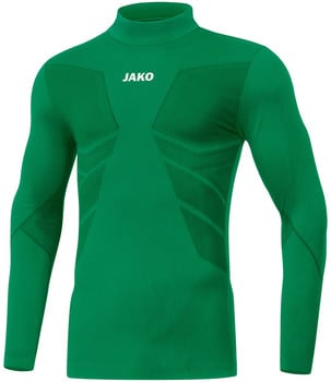 Grünes Langarmshirt mit hohem Kragen von Jako.