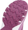 Detail der Sohle eines rosa Wanderschuhs mit ausgeprägtem Profil und McKinley-Logo.