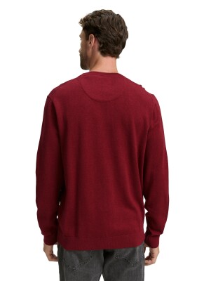 Tom Tailor Basic Crewn kötött férfi pulóver