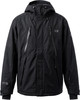 Schwarze Herren-Skijacke mit Kapuze und vielen Reißverschlusstaschen.