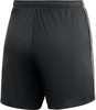 Schwarze Shorts mit weißem Besatz und elastischem Bund.