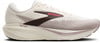 Beige Brooks Laufschuh mit dunklem Logo und Schriftzug.