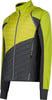 Grüne Steppjacke mit anthrazitfarbenen Einsätzen und Kontraststreifen.