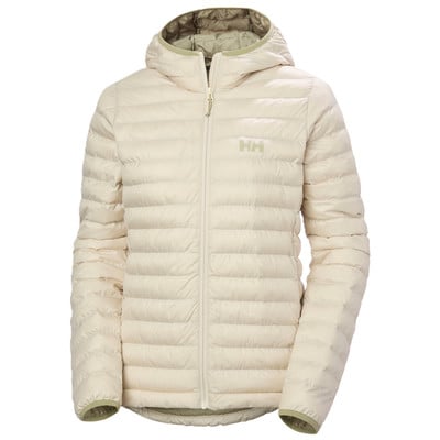 Könnyű bézs színű kapucnis pehelydzseki Helly Hansen logóval. Könnyű bézs színű kapucnis pehelydzseki Helly Hansen logóval.