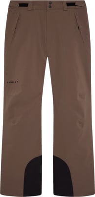 Braune Oakley Skihose mit schwarzen Details an den Beinen. Braune Oakley Skihose mit schwarzen Details an den Beinen.