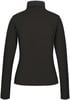 Schwarzes geripptes Langarmshirt mit Rollkragen.
