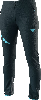 Damen-Wanderhose in Dunkelblau mit Dynafit-Logo in Türkis.