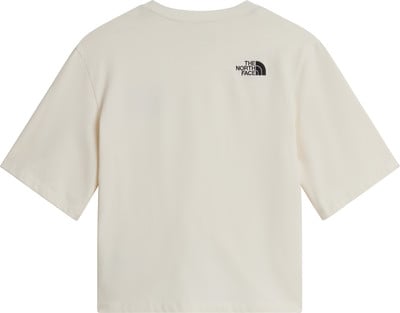 Cremefarbenes T-Shirt mit kurzen Ärmeln und The North Face Logo auf dem Rücken. Cremefarbenes T-Shirt mit kurzen Ärmeln und The North Face Logo auf dem Rücken.