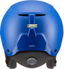 Blauer UVEX Skihelm mit Verstellsystem und minimo-Logo.