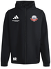 Schwarze Jacke mit Intersport und Sport Union Lasberg Logo, Initialen NR.