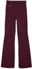 Damen-Weinrot-Hose mit hoher Taille und Seitentaschen.