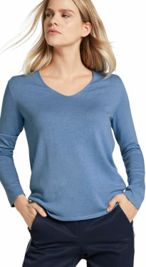 Basic V-Neck női pulóver