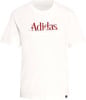Weißes Adidas T-Shirt mit rotem Logo und Figuren