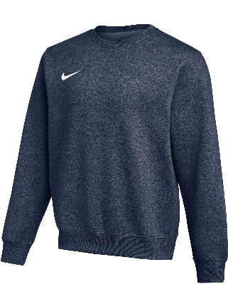 Ein dunkelblaues Sweatshirt mit Nike-Logo auf der Brust. Ein dunkelblaues Sweatshirt mit Nike-Logo auf der Brust.