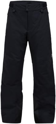Schwarze Skihose mit Klettverschluss-Taille und Knopfverschluss. Schwarze Skihose mit Klettverschluss-Taille und Knopfverschluss.
