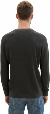 Tom Tailor Structured Crew férfi pulóver
