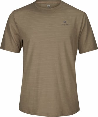 Herren-T-Shirt mit kurzen Ärmeln und Active Rebel-Logo in Dunkelbraun. Herren-T-Shirt mit kurzen Ärmeln und Active Rebel-Logo in Dunkelbraun.