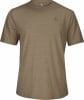 Herren-T-Shirt mit kurzen Ärmeln und Active Rebel-Logo in Dunkelbraun.