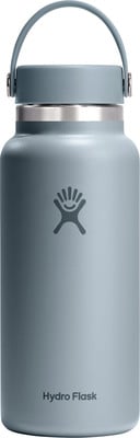 Blaue Hydro Flask Thermoskanne mit Logo und Griff oben. Blaue Hydro Flask Thermoskanne mit Logo und Griff oben.