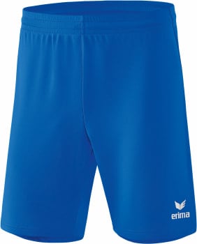 Blaue Sporthose mit Erima-Logo auf dem rechten Bein.