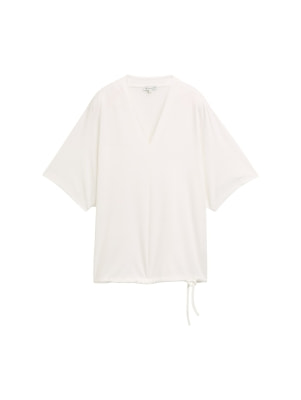 Tom Tailor TOM TAILOR Cupro V-Neck Női póló