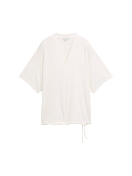 Tom Tailor TOM TAILOR Cupro V-Neck Női póló