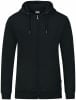 Schwarze Herren-Kapuzenjacke mit durchgehendem Reißverschluss.