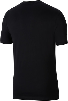 Schwarzes T-Shirt mit kurzen Ärmeln und Nike-Logo am Ärmel. Schwarzes T-Shirt mit kurzen Ärmeln und Nike-Logo am Ärmel.