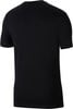 Schwarzes T-Shirt mit kurzen Ärmeln und Nike-Logo am Ärmel.